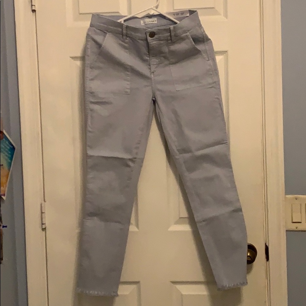 Loft light blue skinny crop